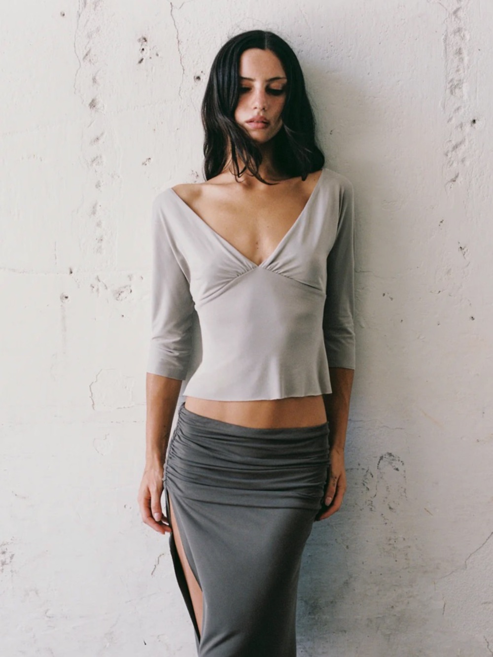 With Jean Lana Top in Taupe